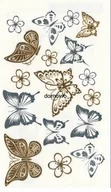 Zabawki kreatywne - TATUAŻ METALICZNY FLASH TATTOO KALKOMANIA MOTYLE - miniaturka - grafika 1