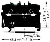 Kostki, złączki, wtyczki - WAGO Terminal przepustowy WAGO 5.20 mm Sprężynowe czarny 2002-1205 100 szt 2002-1205 - miniaturka - grafika 1