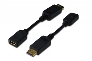Digitus Kabel adapter Displayport z zatrzaskiem 1080p 60Hz FHD Typ DP/HDMI A M/Ż czarny 0,15m AK-340400-001-S - Adaptery i przejściówki - miniaturka - grafika 4