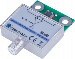 Cabletech Wzmacniacz antenowy ekranowany 30dB - Wzmacniacze antenowe - miniaturka - grafika 2