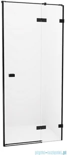 NEW TRENDY Avexa Black drzwi wnękowe 80x200 cm przejrzyste prawa EXK-1547 | - Akcesoria do armatury i ceramiki - miniaturka - grafika 3
