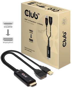 Club 3D video adapter - DisplayPort / HDMI - 25 cm - Części serwisowe do telefonów - miniaturka - grafika 4