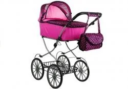 Import LEANToys Wózek dla lalek Alice Retro Duży Głęboki Torba - Wózki dla lalek - miniaturka - grafika 2