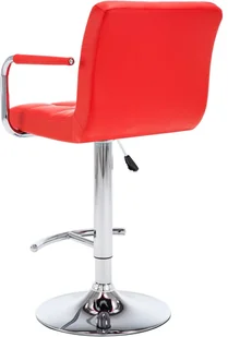 vidaXL Stołki barowe, 2 szt., czerwone, sztuczna skóra - Taborety i hokery - miniaturka - grafika 6