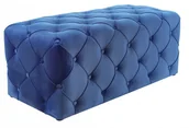 Ławki do przedpokoju - Signal Ławka styl glamour pikowana AVIVA K VELVET GRANATOWY BLUVEL 86 - miniaturka - grafika 1