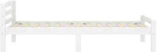 vidaXL Lumarko Rama łóżka, biała, lite drewno sosnowe, 100 x 200 cm! 322069 - Łóżka - miniaturka - grafika 4