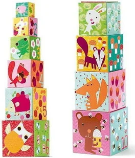 Djeco W LESIE piramida z pudełek DJ08507 - Zabawki interaktywne dla dzieci - miniaturka - grafika 2