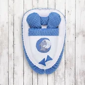 Kokony niemowlęce - Teddy Belisima Kokon Z Kołderką Bear Turkusowy - miniaturka - grafika 1