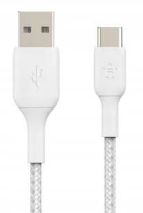 Belkin Kabel Boost Charge Braided USB-C do USB-A 3m, biały 745883788613 - Kable USB - miniaturka - grafika 3