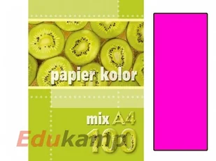KRESKA Papier ksero kolorowy A4 100k różowy fluo AA556KRS - Papier do drukarek - miniaturka - grafika 2
