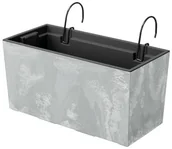Donice - Prosperplast Skrzynka balkonowa wisząca Urbi 39,5x18x19,5 cm betonowa szara - miniaturka - grafika 1