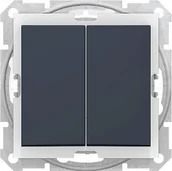 Wyłączniki światła i elektryczne - Schneider Sedna łącznik świecznikowy hermetyczny podtynkowy podwójny bez ramki IP44 grafitowy SDN0300470 - miniaturka - grafika 1