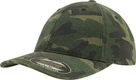 Baseball, krykiet, palant - Flexfit FlexFit Garment Washed Camo czapki, zielony, S/M 6977CA-00778-0053 - miniaturka - grafika 1