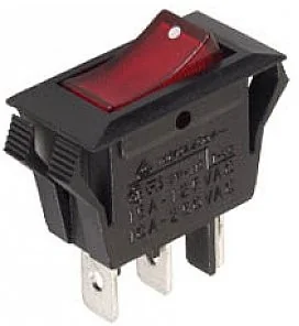 Velleman Włącznik tablicowy kołyskowy POWER ROCKER SWITCH 10A-250V SPST ON-OFF - WITH RED NEON LIGHT R902 - Podzespoły elektroniczne - miniaturka - grafika 2