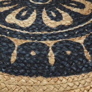 vidaXL vidaXL Ręcznie robiony puf, niebieski, 45 x 30 cm, juta - Pufy i podnóżki - miniaturka - grafika 3