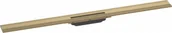 Odpływy liniowe - HANSGROHE 56053140 RainDrain Flex Element zewnętrzny odpływu 100 cm z możliwością przycięcia i do montażu przy ścianie brąz szczotkowany - miniaturka - grafika 1