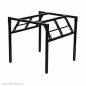 Stoły - Import S Stelaż składany do stołu i biurka EF-24/C-K - czarny kwadrat - miniaturka - grafika 1