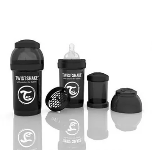 Twistshake Butelka antykolkowa, czarna 180ml - Butelki dla niemowląt - miniaturka - grafika 3