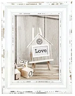 Ramki na zdjęcia - Unbekannt ZEP Rivoli drewniana ramka na zdjęcia, drewno, styl vintage, kolor biały, 13 x 18  cm SY957W - miniaturka - grafika 1
