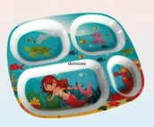 Miseczki i talerzyki dla dzieci - TALERZ DZIECIĘCY OBIADOWY Z SYRENKĄ - miniaturka - grafika 1