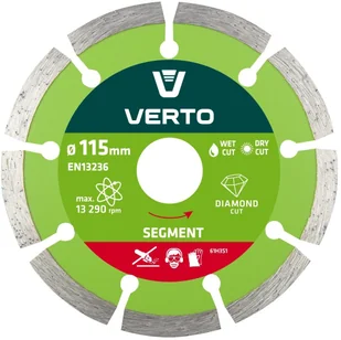 Verto Tarcza diamentowa 115mm, segmentowa, , 61H3S1 - Materiały ścierne - miniaturka - grafika 3