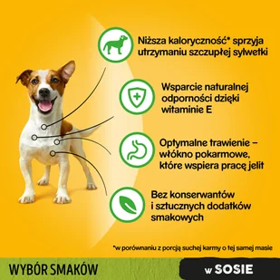 Pedigree Adult saszetka 40x100 g Mix Smaków w Sosie mokra karma pełnoporcjowa dla dorosłych psów kawałki bogate w kurczaka kawałki bogate w mieszankę wołowiny i wątróbki kawałki bogate w indyka - Mokra karma dla psów - miniaturka - grafika 10