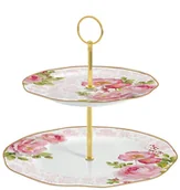 Tace i patery - Nuova Cer R2S Patera dwupoziomowa 19/27 cm Nouva R2S Floral Damask 355 FLDA - miniaturka - grafika 1