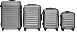tectake Zestaw walizek ABS 4 częściowy - szary 402025 - Walizki - miniaturka - grafika 11