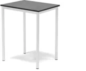 Meble do szkół i przedszkoli - AJ Produkty Stół SONITUS, 700x600x900 mm, linoleum ciemnoszary, biały - miniaturka - grafika 1