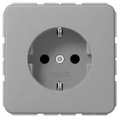 Gniazdka elektryczne - Jung JUNG gniazdo wtykowe z zestykiem ochronnym 16 A 250 V Serie CD Szary, 1 sztuki, CD 1520 gr CD 1520 GR - miniaturka - grafika 1