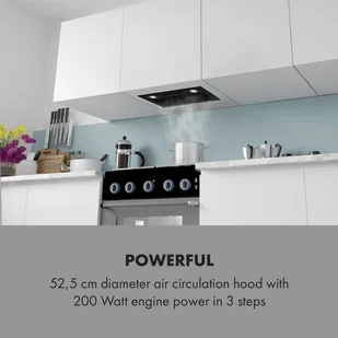 Klarstein Paolo 52,5 Czarny (CGCH5-Paolo-52BL( - Okapy kuchenne - miniaturka - grafika 2