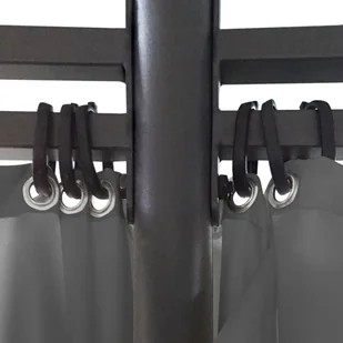 Okrągła altana z zasłonami, 3,5 x 2,7 m, antracytowa - Altany ogrodowe - miniaturka - grafika 6