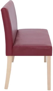vidaXL Ławka, 139,5 cm, czerwone wino, sztuczna skóra vidaXL - Ławki do przedpokoju - miniaturka - grafika 6