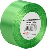 Pasmanteria - Brewis Wstążka dekoracyjna satynowa 38mm/32m zielona 52 - miniaturka - grafika 1
