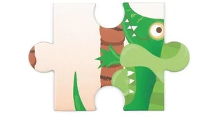 Scratch Puzzle konturowe Krokodyl 36 elem. mokopico-1608-0 - Puzzle - miniaturka - grafika 5