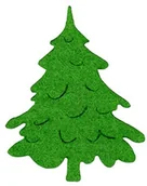 Dekoratorstwo - Petra's Bastel News Petra's Bastel-News A wtf1004  67 dekoracja ściółkowa, 40 X zimowe jodła 40 MM, filc/zielony A-WTF1004-67 - miniaturka - grafika 1