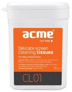 Acme UAB ACC Chusteczki czyszczące TFT/LCD/CRT CL01 - Środki i akcesoria czyszczące do komputerów - miniaturka - grafika 2