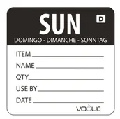 Opakowania gastronomiczne - Vogue Naklejka "niedziela" rozpuszczalna | czarna | 250 szt. GH357 - miniaturka - grafika 1