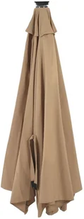 vidaXL Parasol ścienny z LED, na metalowym słupku, 300 cm, kolor taupe 312525 - Parasole ogrodowe - miniaturka - grafika 6