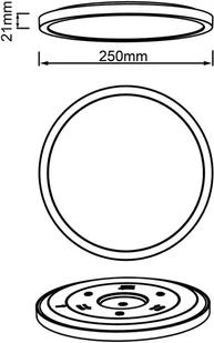 Brilliant Lampa sufitowa LED Tuco czarna, 25 cm - Lampy sufitowe - miniaturka - grafika 4