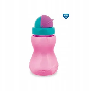 Canpol Babies Babies Babies, Bidon sportowy ze składaną rurką, Różowy - Bidony dla dzieci - miniaturka - grafika 3