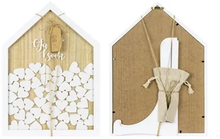 Party Deco Drewniana księga gości weselnych Guest Book KG1 - Wesele i ślub - miniaturka - grafika 2