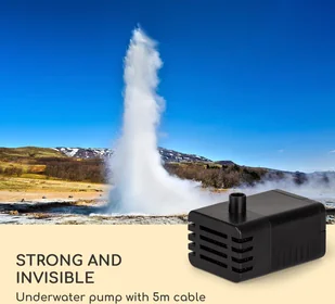 Blumfeldt Löwenstein, fontanna ścienna 2 W, pompa solarna, materiał: polyresin, 4 białe LED, kabel 5 m SOL1-Leo - Fontanny ogrodowe - miniaturka - grafika 7