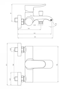 Deante Bateria WERBENA chrom wannowa bez kompletu natryskowego - Baterie wannowe i prysznicowe - miniaturka - grafika 3