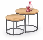 Inne meble do salonu - Halmar Zestaw ław Oreo podwójny stolik 6196 - miniaturka - grafika 1