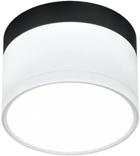 Candellux Oprawa natynkowa TUBA IP20 śr. 8.8 cm biało-czarna LED - Oprawy, klosze i abażury - miniaturka - grafika 2