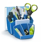 Przyborniki na biurko - CEP Przybornik na biurko Pro Gloss, polistyren, niebieski C580G-01 - miniaturka - grafika 1