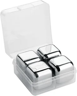 Cilio stalowe kostki chłodzace w pudełku 4 szt. 2,5 x 2,5 x 2,5 cm CI-150704 - Akcesoria do lodu - miniaturka - grafika 2