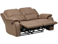 Sofy i kanapy - Vente-Unique 2-osobowa sofa z funkcją relaks z mikrofibry HERNANI - Czekoladowy - miniaturka - grafika 1