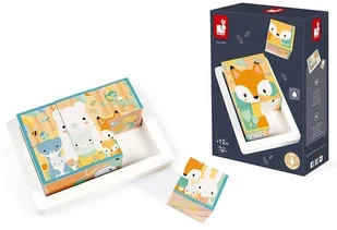 Janod Klocki drewniane puzzle 6w1 Pure 6 elementów J05158 729980 - Zabawki kreatywne - miniaturka - grafika 2